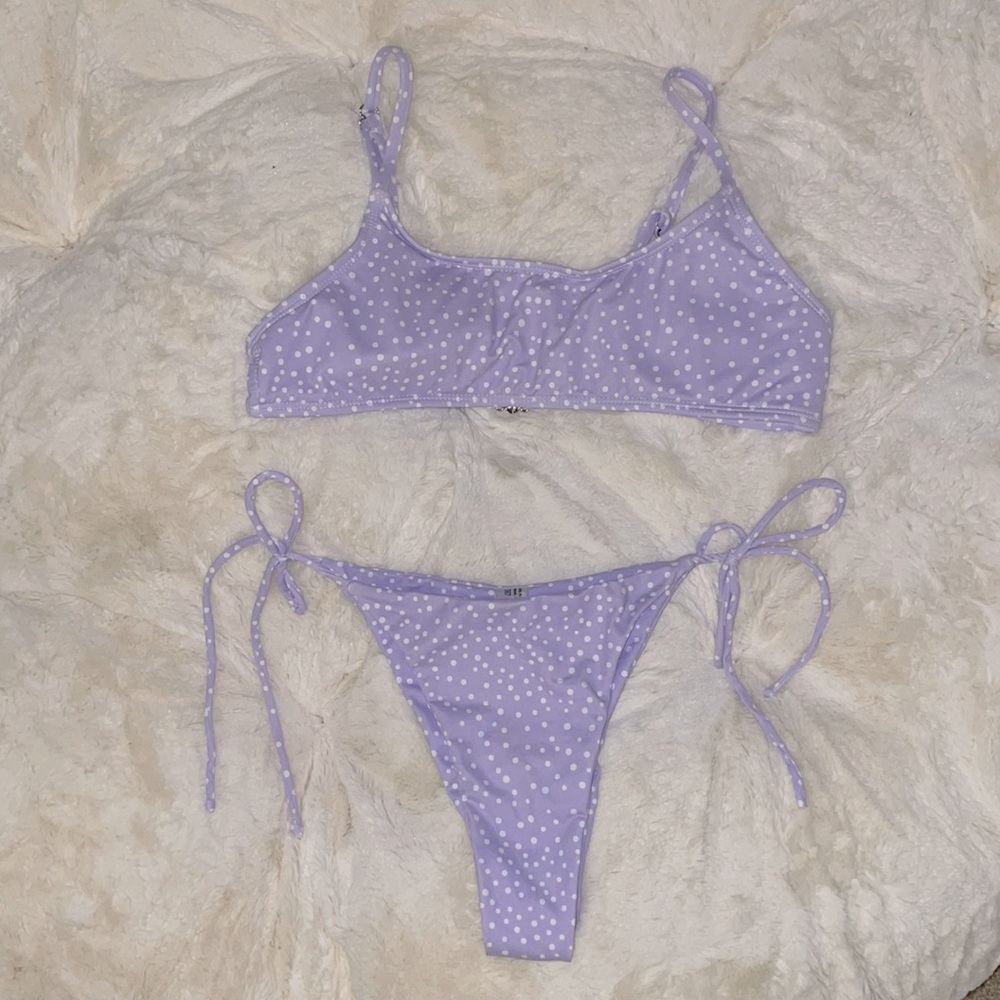 Purple Polka-dot bikini